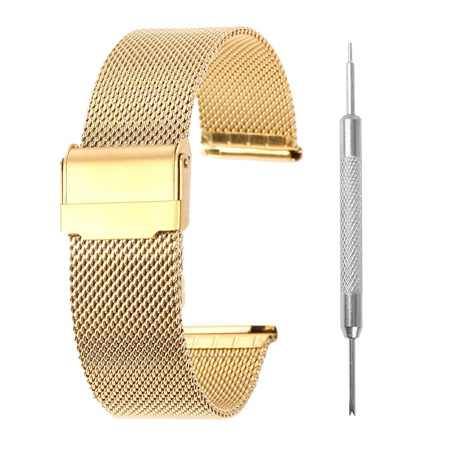 Winfox Stainless Steel Mesh Watch Band for Men