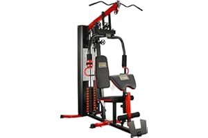Fitvids Home Gym Equipment, Multifunctional Full Body Workout Weight Machine Station with Weight Stack, All in One Exercise Equipment with Pulley System & Seated Rowing for Home Gym Strength Training
