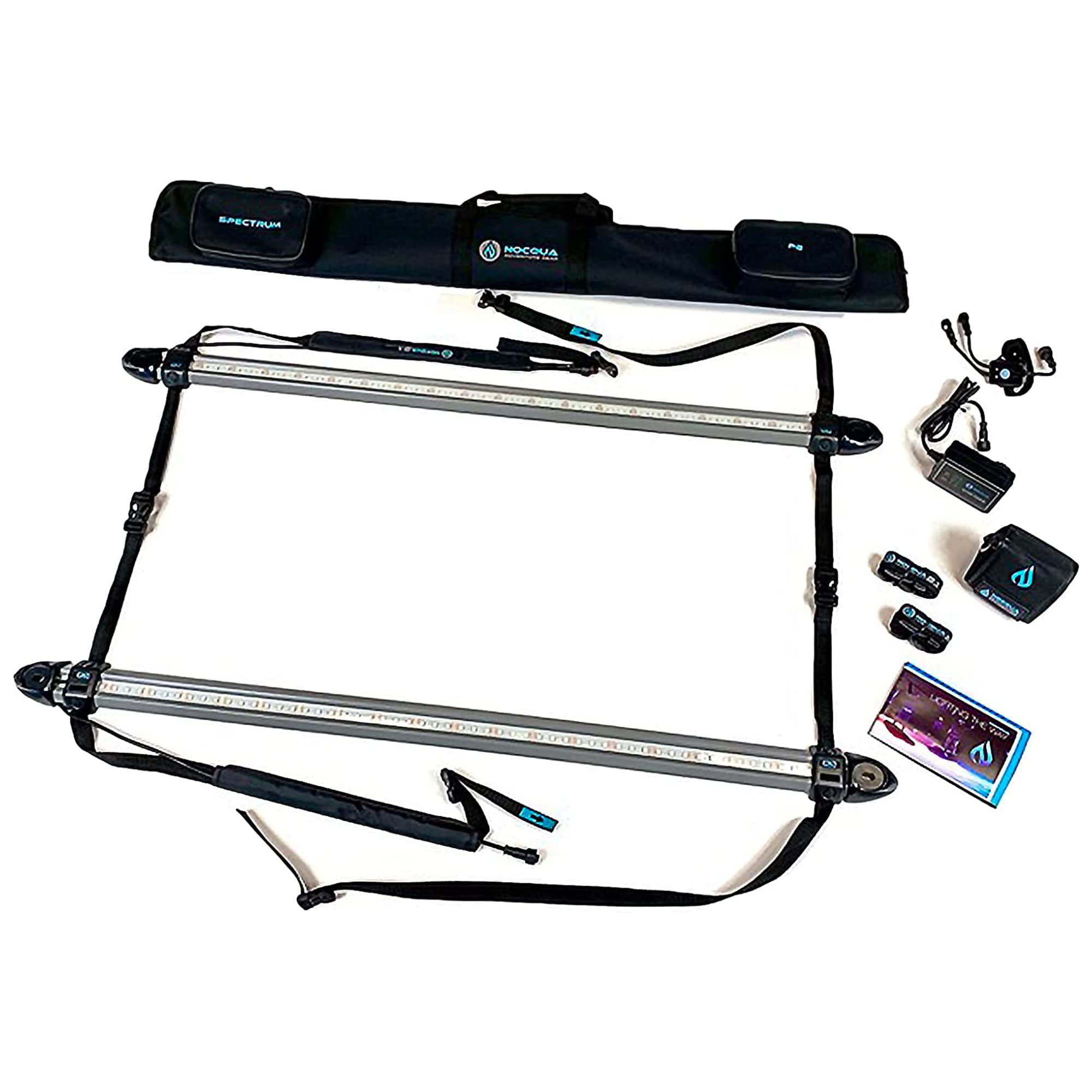 NOCQUA Spectrum P2 Paddleboard Color Changing Lighting System - LED Lights, Rechargeable, Compatible with SUP, SOT Paddleboard, Kayak, Canoe - Travel Case Included