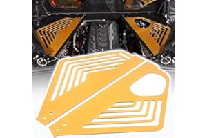 CHEAYAR Engine Bay Panel Cover Compatible with Chevrolet Corvette C8 2020-2023, Aluminum Alloy Rear Engine Covers Left Right Engine Case Guards Protector Splash Shield, C8 Accessories 2PCS (Yellow)