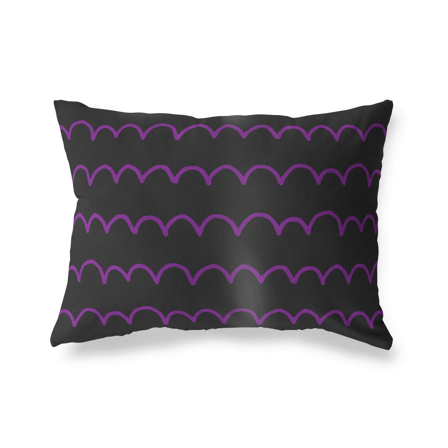 BonaMaison Decorative Cushion Cover, Purple-Black Throw Pillow Covers, Home Decorative Pillowcases for Livingroom, Sofa, Bedroom, Size: 45X60 Cm - Designed and Manufactured in Turkey