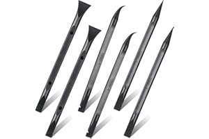 Honoson 6 Pcs Plastic Scraper Cleaning Tool Carbon Fiber Lottery Ticket Scratcher Tool Multi Purpose Stiff Scraper Pen Shaped Scraper for Tight Spaces, Kitchen, Crevices, Food, Paint(Black)