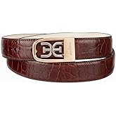 Sam Edelman womens Skinny 1" Logo Clamp Leather Dress Belt for Jeans, Dresses and Trousers