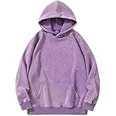 Chaos World Women Oversized Hoodies Acid Wash Pullover Vintage Hoodie Heavyweight Sweatshirt Streetwear