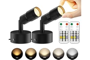 TuyuBEE Muti-Color Zoomable LED Spot Lights Indoor Uplighting with Remote & Timer, 5W Up Lights Indoor Dimmable Plant Spotlight Uplights Accent Lighting, Floor Spotlight Lamp 2 Pack Black