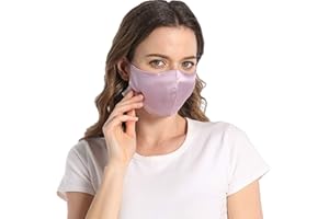 ROSEWARD 100% Mulberry Silk Face Mask for Women Men Reusable Adjustable with Filter Pocket