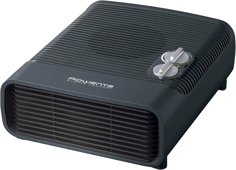 Rowenta comfort silence - aquecedor comfort compact 2400w, função silence, 2 velocidades, termostato mecânico função antigelo, ventilador de ar frio, evita superaquecimento, compacto, so5115