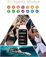 Amzhero Health Fitness Tracker 24/7 Heart Rate SpO2 Sleep 5ATM Waterproof view 3