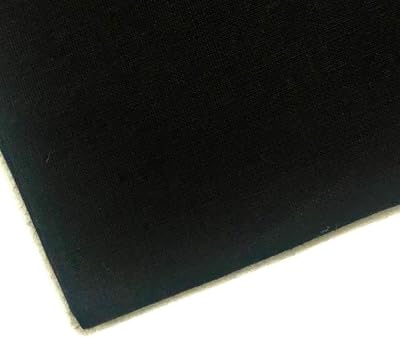 M & J Plain Black 100% Cotton Fabric 60in Wide 1 Metre Quilting Sewing