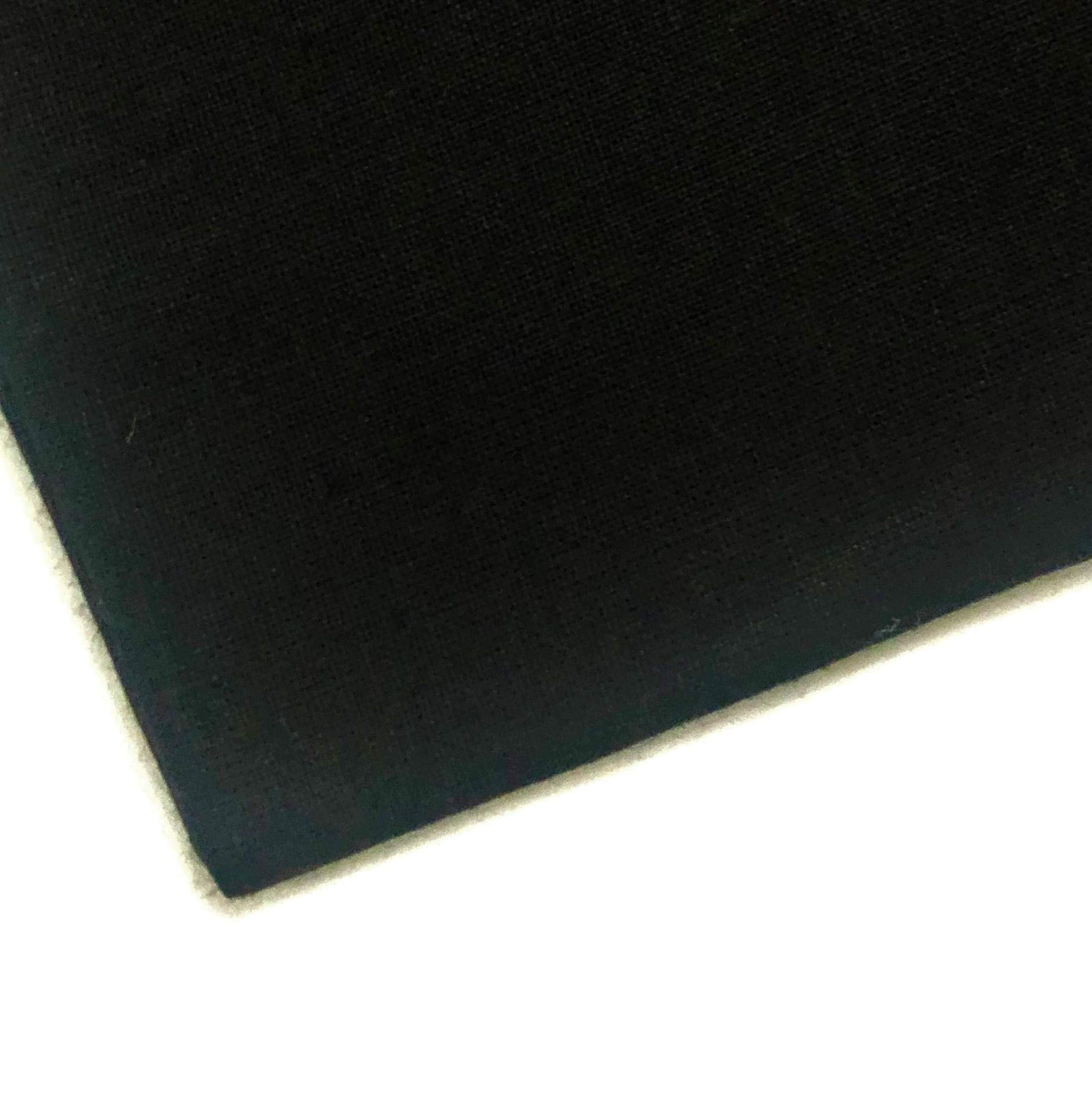 Plain Black 100% Cotton Fabric for Quilting, Sewing, Dressmaking, Arts & Crafts - 60 Inch Wide M&J® (Black, 5 METRE)