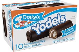 Drake's Cakes Yodels, 10 cakes, 11.16 oz (pack of 2)" [ total 20 cakes, 22.32 oz]