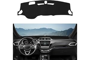Rilsen Dashboard Cover Mat Custom Fit for Chevrolet Trailblazer 2021 2022 2023 Accessories with HUD Dash Cover Nonslip Dash Mat Protector Sunshade No Glare Black