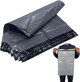 JeeJaan Grey Poly Mailer Bags 50Pcs 16x21in 405x533mm Waterproof 60MU view 1