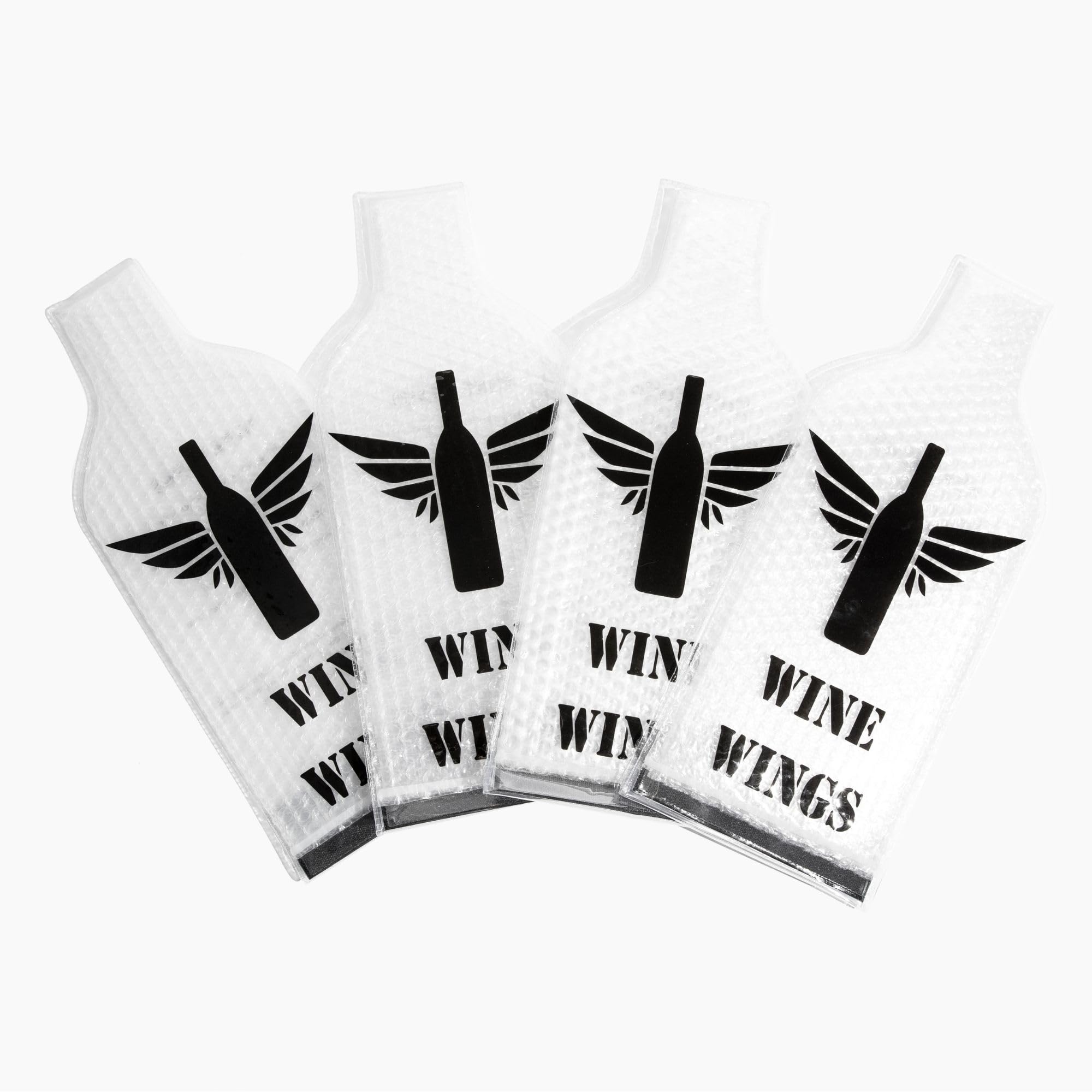4 Pack Reusable Wine Bottle Protector Sleeve Travel Bag - Inner Skin Tough Leak Proof Outside - Pack in Luggage Suitcase - Accessory Gift