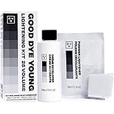 Good Dye Young Hair Lightener Kit, Powder Bleach &amp; Developer, 4 OZ, Vegan | Lightener Kit with Dust Free Powder Lightener and 25 Volume Developer - Moisturizing Bleaching Kit - Vegan Hair Bleach