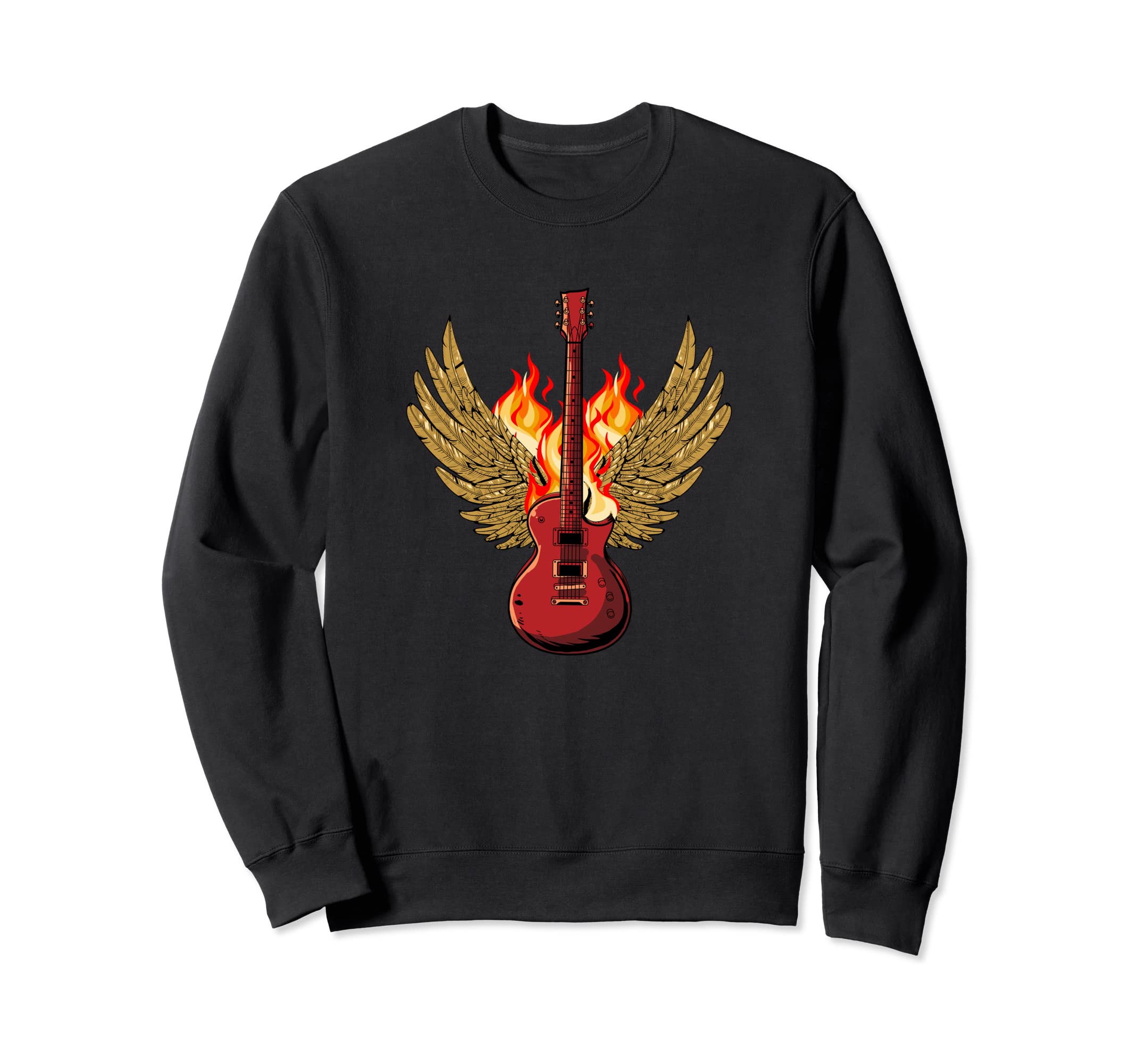 Electric Guitar Musician - E-Guitar Wings Rock Guitarist Sweatshirt