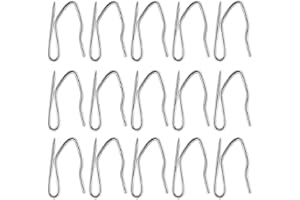 58 Pcs Wobe Metal Hooks, Silver Rustproof Stainless Steel Plated Nickel Heavy-Duty Offset Pin-On Drapery Hooks for Window, Do