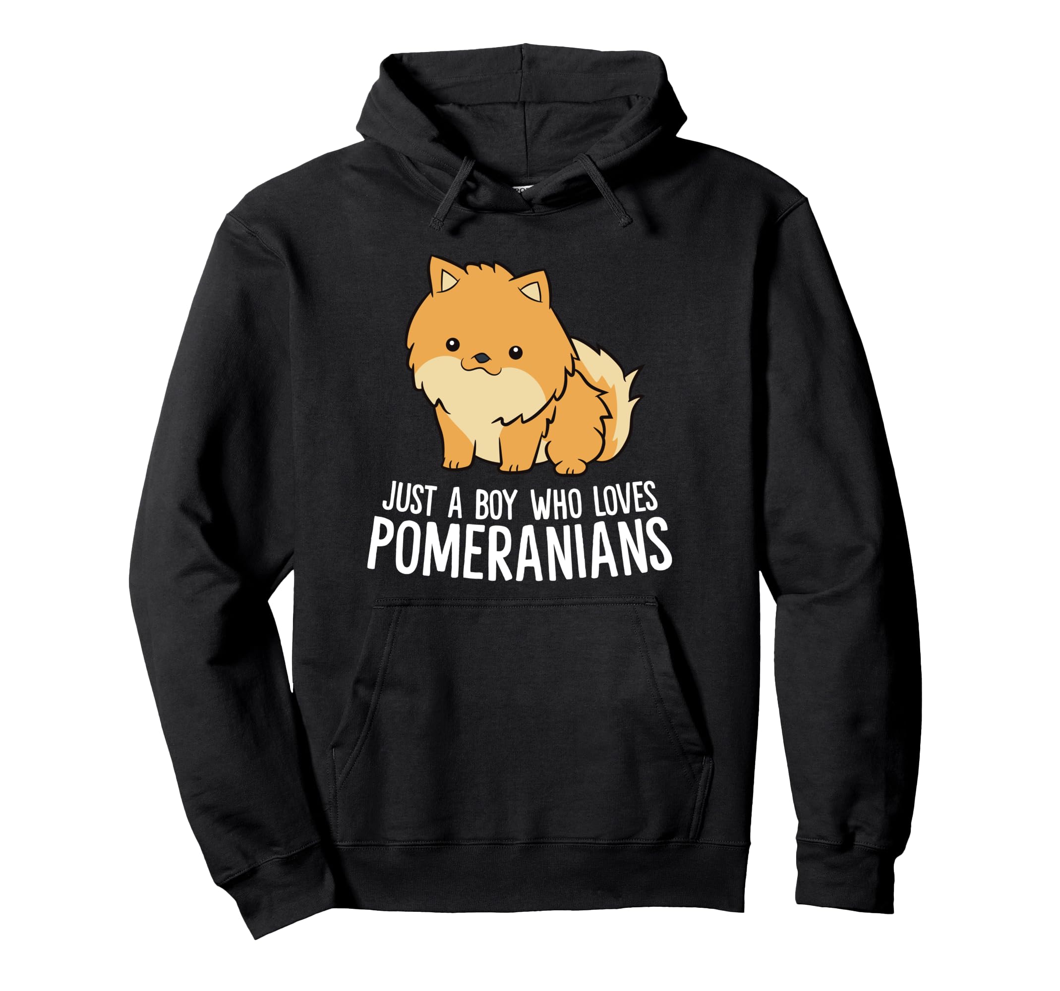 Pomeranian Dog Just a Boy Who Loves Pomeranians Pullover Hoodie