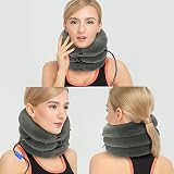 RUNZI Cervical Neck Traction Inflatable Stretcher Grey – Adjustable Pain Relief view 4