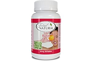 Total Natural Rutin 50mg 90 Tablets - Antioxidant Bioflavonoid for Circulatory Support, Vitamin C Absorption & Eye Health