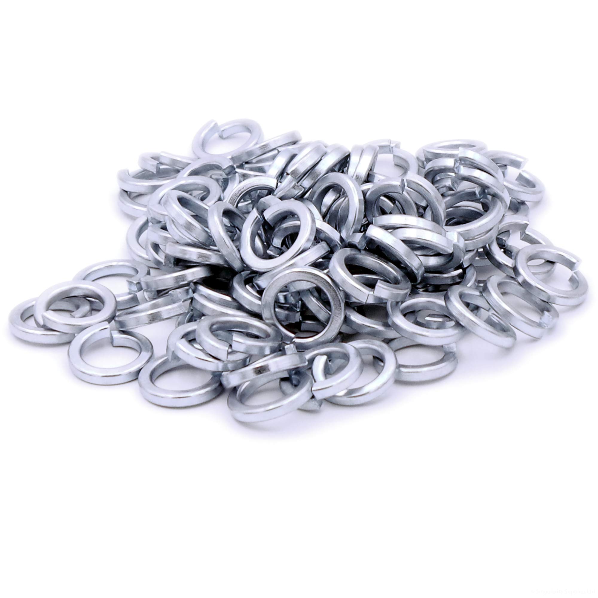 M12 (12mm) Square Spring Split Lock Washer - Steel (Pack of 50)