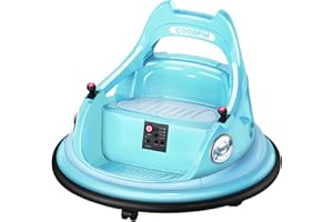 Forever Source 12V Electric Ride On Bumper Car for Toddlers W/Parent Remote Control, 360 Degree Spin, Lights, Music, 1.9MPH Max, ASTM Certified, 3-5 Years Old, Blue