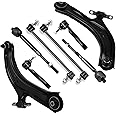 SCITOO 8pcs Suspension Kit 2 Front Lower Control Arm w/Ball Joint 2 Front Sway Bar End Link 2 Outer 2 Inner Tie Rod End Link for Nissan Sentra 2007 2008 2009 2010 2011 2012 2.0L 2.5L K620374