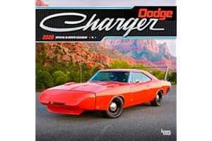 Dodge Charger OFFICIAL | 2026 12 x 24 Inch (Hanging) Monthly Square Wall Calendar | Foil Stamped Cover | Plastic-Free | BrownTrout | American Muscle Motor Car
