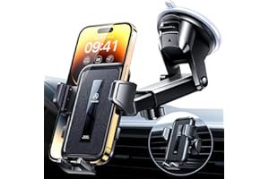 VANMASS 2025 Upgraded Car Phone Holder, [85+LBS Strongest Suction] Patent Safety Cell Phone Mount Windshield Dashboard Vent Truck Accessories Stand Cradle for iPhone 16 Pro Max 15 14 13 Android