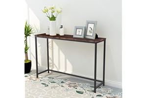 HOMERECOMMEND Console Table for Entryway Narrow Sofa Tables Entryway Table Rustic Narrow Entrance Console Table Front Door Console Table Accent Table for Living Room Entryway Corridor Hallway Rustic Brown