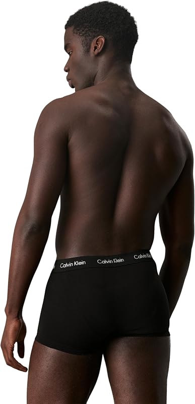 Uomo Pantaloncini Boxer Vita Bassa Confezione da 3 Intimo, Nero (Black W Black WB), M — foto 2 di 6