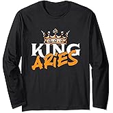 King Aries - Astrology Zodiac Sign Horoscope Astrologer Long Sleeve T-Shirt