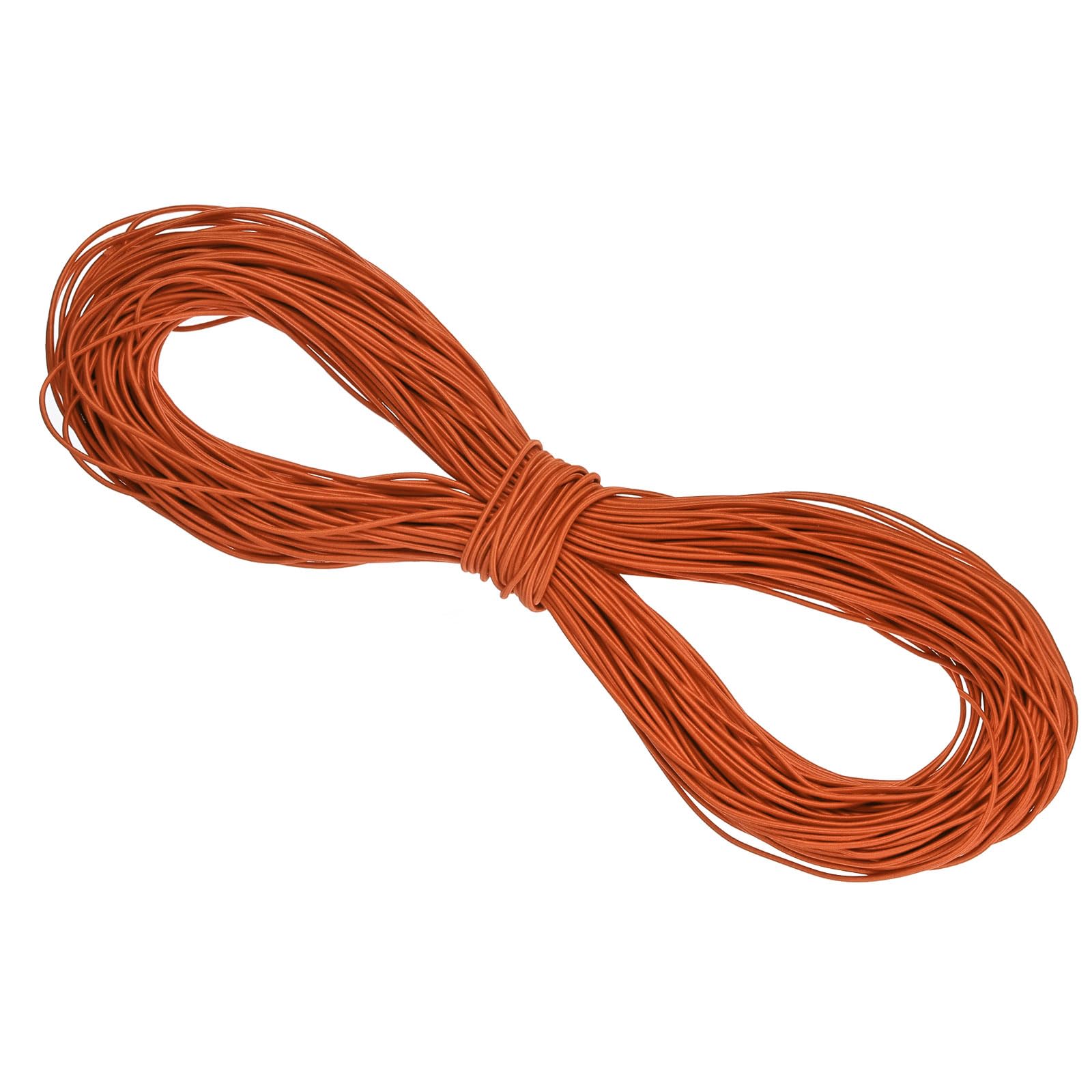 PATIKIL 109 Yards(100m) Bungee Cord Elastic Cord Heavy Stretch String Rope 2mm Dark Orange for Crafting DIY Sewing Hook Straps Camping Tie Down Strap