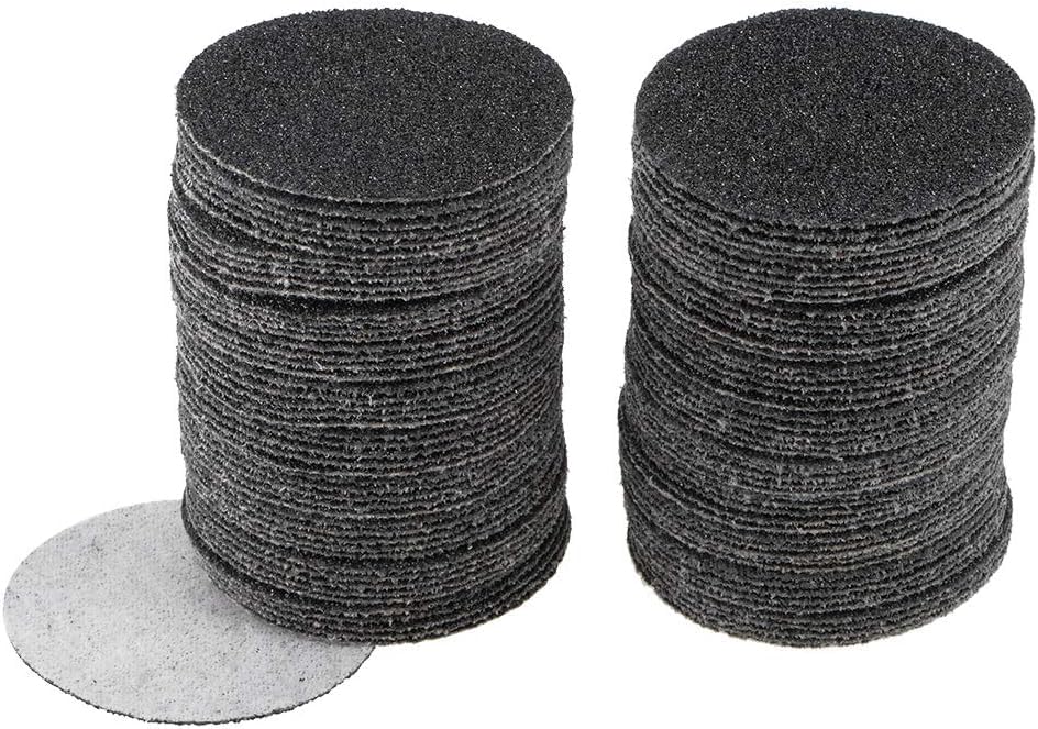 MACHSWON 1-Inch Sanding paper disc Drill Sanding Attachment Wet or dry sandpaper hook and loop sanding discs 400 Grit 100 Pcs