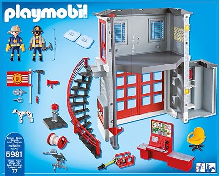 PLAYMOBIL Fire Rescue Station: Amazon.es: Juguetes y juegos