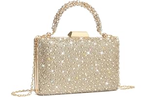 CARIEDO Women's Sparkling Clutch Purse Elegant Glitter Evening Bags Bling Evening Handbag for Dance Wedding Party Prom Bride
