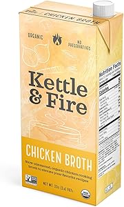 Kettle & Fire KETTLE & FIRE Organic Chicken Broth, chicken,kettle, 32 Oz