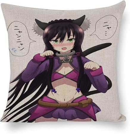 Yiasjfaf Cotton And Linen Throw Pillow Animation Isekai Maou To Shoukan Shoujo No Dorei Majutsu Rem Galleu C Classic Science Fiction Burn Brain Hot Blood Harem Room Decoration 4545cm Amazon Co Uk Kitchen Home