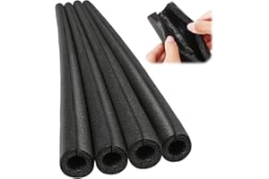 Amylove 24 Pcs 3.3 Feet Foam Pipe Insulation Foam Tube Insulating Water Pipe Pool Swim Noodles Pre Slit Heat Preservation Pipes Covers for Tubing Outdoor Winter Freeze Protection(Black,1/2 Inch)