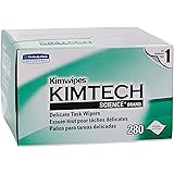 Kimberly-Clark 34155 Kimwipes 1-Ply Delicate Task Wipes, 4.4" x 8.4", Tissue (Pack of 286)