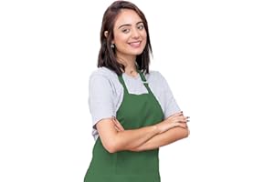 CALICOT Kitchen Apron for Men Women|Adjustable with Pocket Cloth Apron|Baking Banquet Cafe Chef Apron|Spring, Easter Decor BBQ Gift