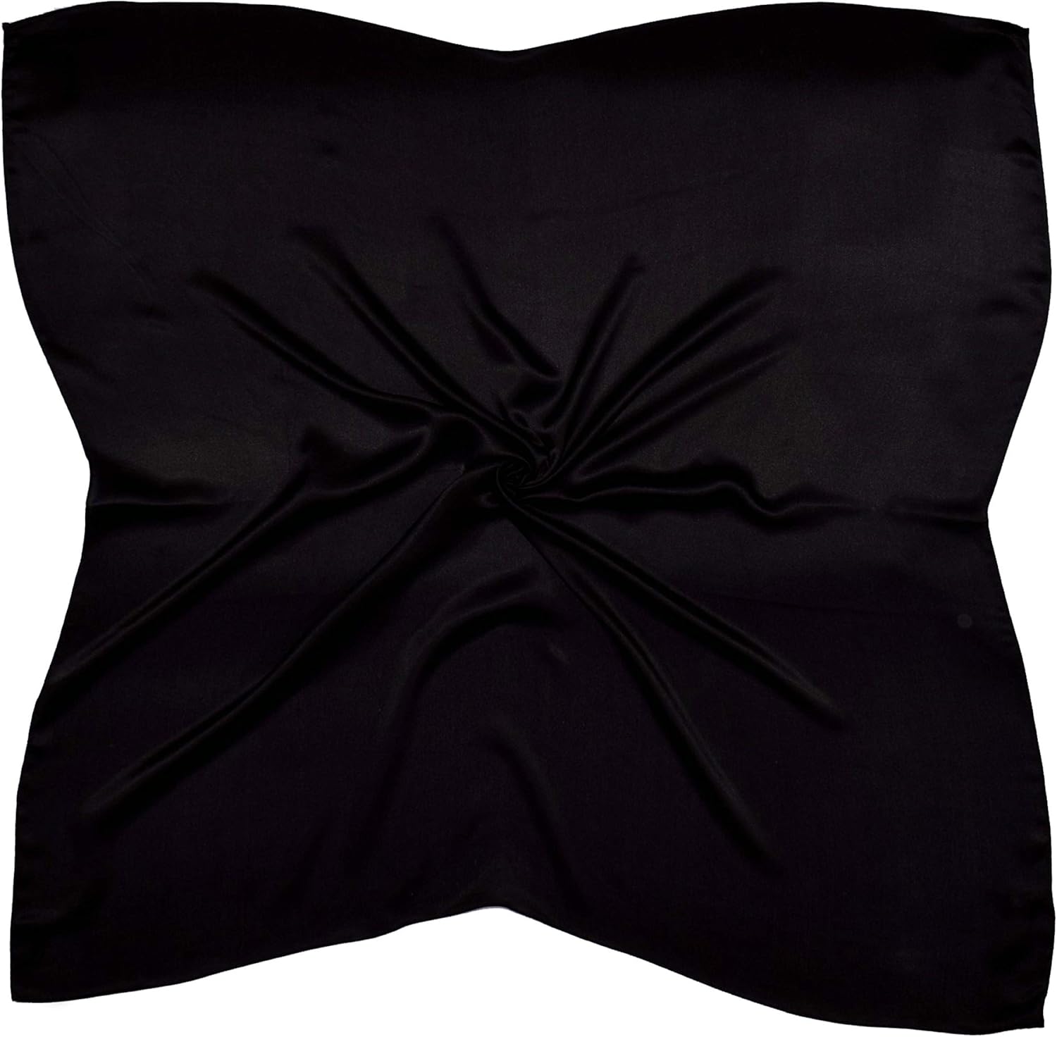 Black Large Pure Silk Square Scarf at Amazon Women’s Clothing store