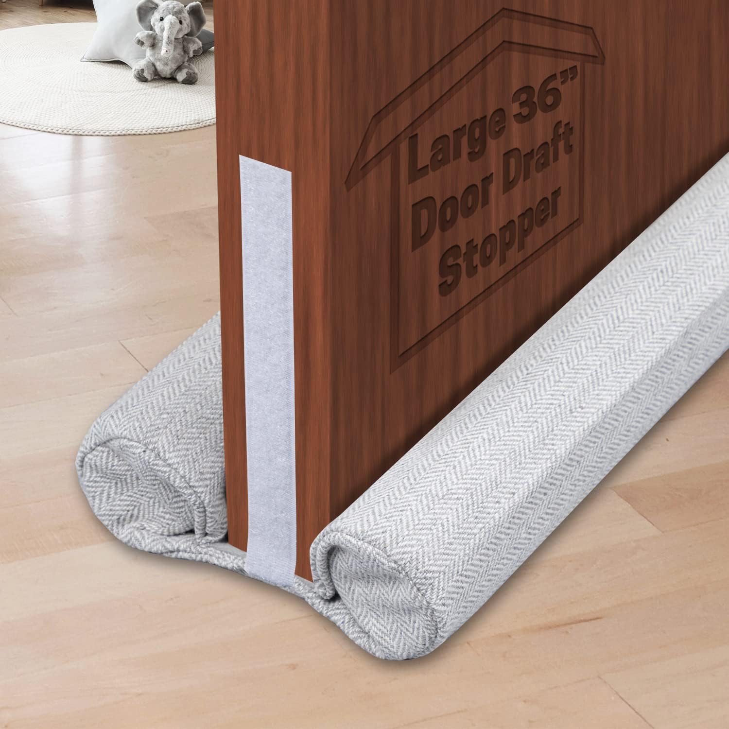 Draft Stoppers - VISEMAN Twin Door Draft Stopper Guard, Door Noise Blocker, Adjustable Door Sweeps Window Blocker, Door Bottom Weather Stripping, 20 to 36