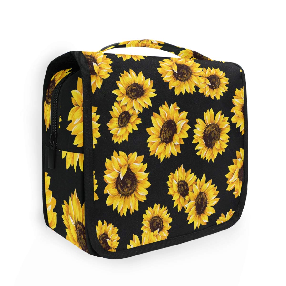 CaTaKu Tropical Sunflower Van Gogh Cosmetic Bag Toiletry Bag Multifunction Bag Cosmetic Portable Makeup Waterproof Travel Hanging Organizer Bag for Men & Women