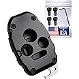 USA-Made Honda Key Fob Shell | Crack-Resistant & Durable | Seamless Fit | Enhanced Longevity & Functionality | Integrated Bottle Opener | Easy DIY Installation (Black, 4 Button)
