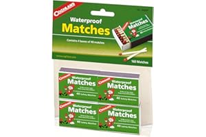 Coghlan's Waterproof Matches 4-Pack – Stormproof and Windproof Firestarters for Camping, Hiking, Survival, and Emergency Preparedness – Lightweight and Portable Outdoor Essentials