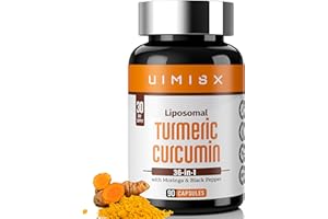 UIMISX Liposomal Turmeric Curcumin Supplement with High Potency - 95% Curcuminoids Extract Enhanced with Pepper & Moringa for Optimal Health Support Enhanced Bioavailability for Joint Support