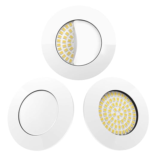 LED Einbaustrahler 3er Set Weiß von Scandinavian home | LED Spot Deckeneinbauleuchte ultra flach Badezimmer geeignet | 5W 500