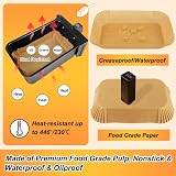 BYKITCHEN 120Pcs Air Fryer Liners for Ninja Dual XL SL400UK 7.6L 9.5L view 5