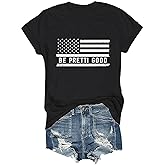 WBUMONN Be Pretty Good Tee Be Good and Pretty Shirt V Neck Tee